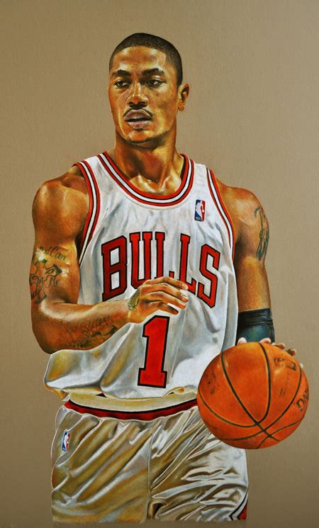 Derrick Rose Colored Pencil Portrait On Behance