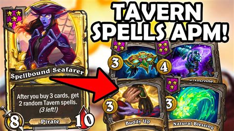 SO MANY Tavern Spells With Spellbound Seafarer Hearthstone