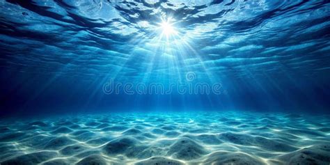 Underwater Perspective of Dark Blue Ocean Showing the Beauty and Depth ...