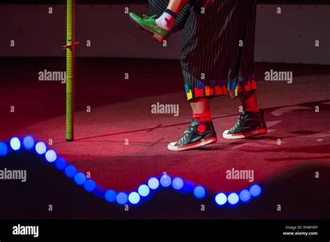 Two Clowns Performing In A Circus Stock Photo Alamy