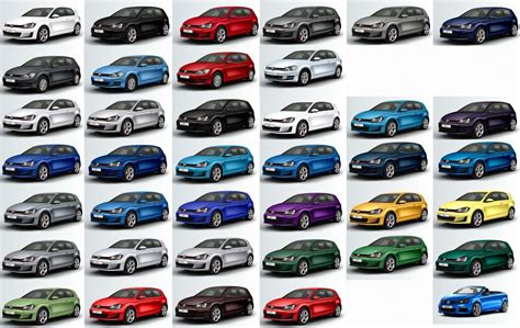 The Full Colour Spectrum Of The Vw Golf 7 Only Cars And Cars