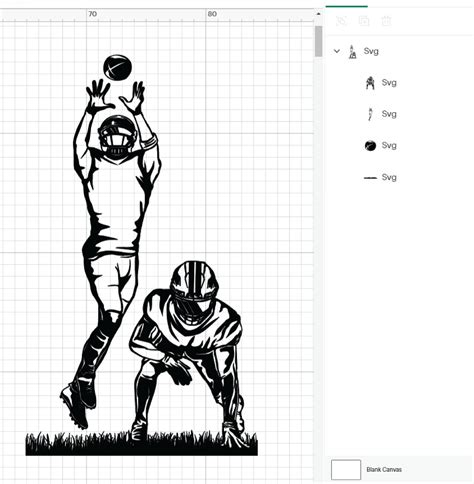 Football Player Svg Football Svg Colored Layers Football Etsy