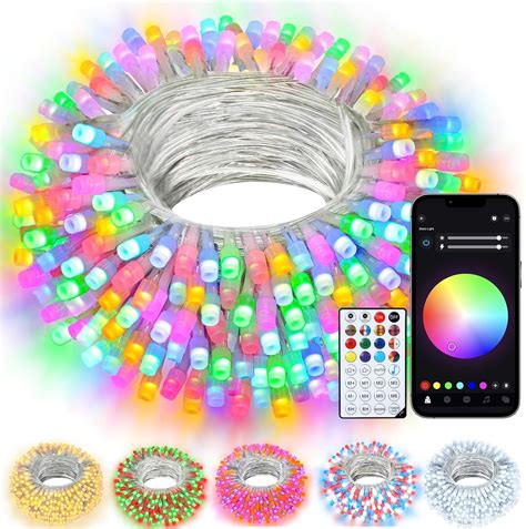 Echosari Smart String Lights Rgb Color Changing Ic Led Christmas