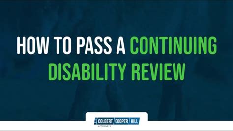 How To Pass A Continuing Disability Review YouTube