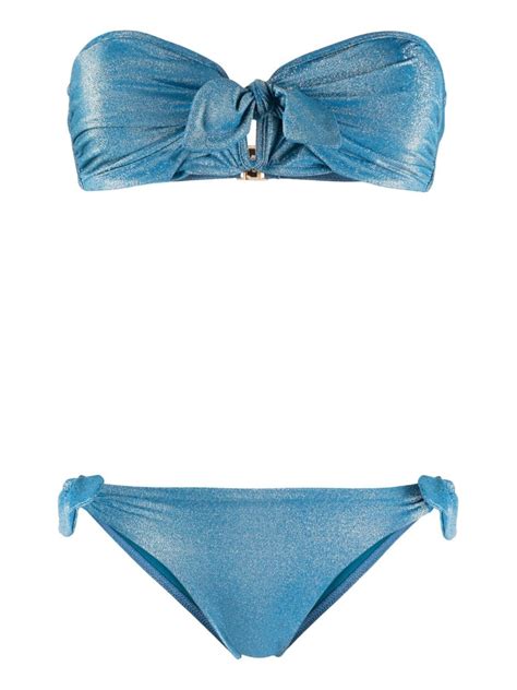 Zimmermann Raie Tied Bikini Set Blue Editorialist