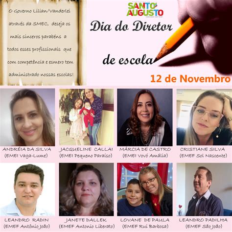 DIA DO DIRETOR ESCOLAR - Prefeitura Municipal de Santo ...