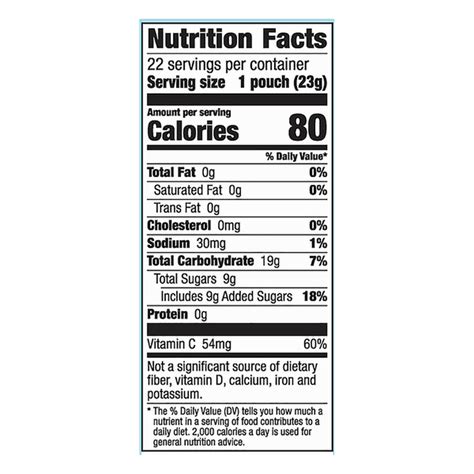 41 Motts Fruit Snacks Nutrition Label