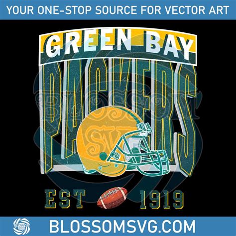 Green Bay Packers Est 1919 Helmet PNG