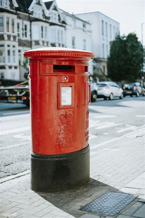 Iconic Red British Mailbox In City