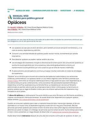 Opioides de prescripción médica Drug Facts National Institute on Drug