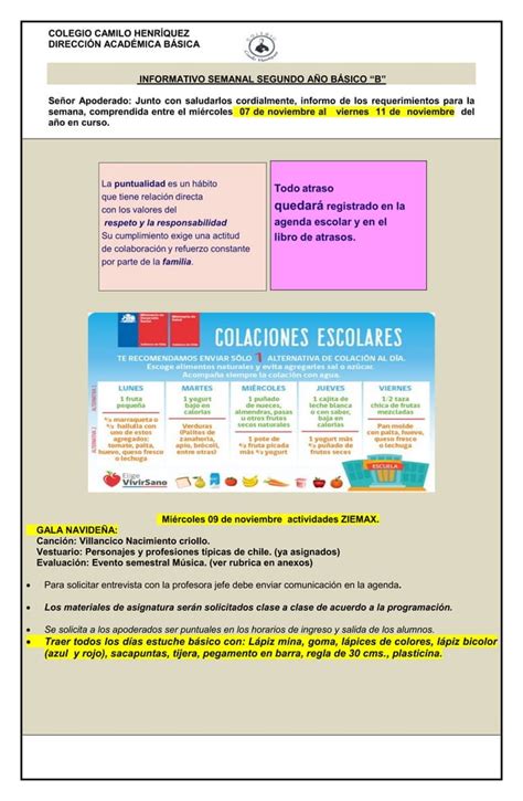 Basico B Semana Del De Noviembre Pdf