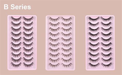 False Eyelashes Clear Band Natural Lashes Wispy Cat Eye 15mm Russian D Curl Lashes