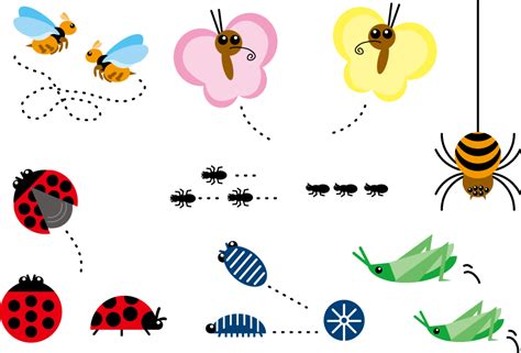 [フリーイラスト] バッタ、ダンゴムシ、テントウムシなどの7種類の虫のセットでアハ体験 | GAHAG | 著作権フリー写真・イラスト素材集 ...