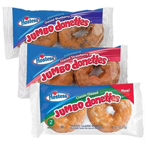 Jumbo Donette By Hostess Variety Pack Glazed Blueberry Strawberry