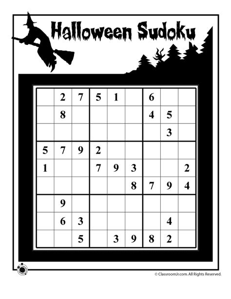 Halloween Sudoku Puzzle #2 | Woo! Jr. Kids Activities : Children's ...