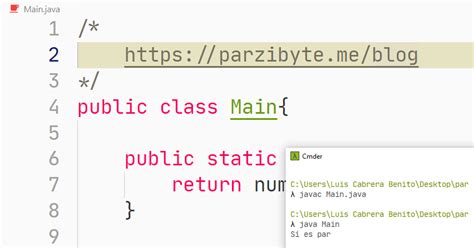 Java Saber si número es par o impar Parzibyte s blog