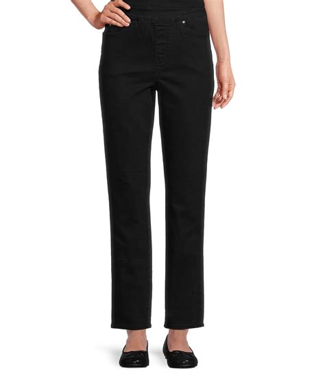 Allison Daley Straight Leg Stretch Denim Pull On Jeans Dillards