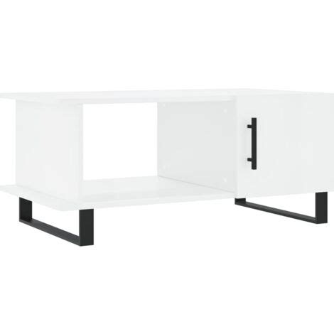 Vidaxl Table Basse Blanc Brillant X X Cm Bois D Ing Nierie