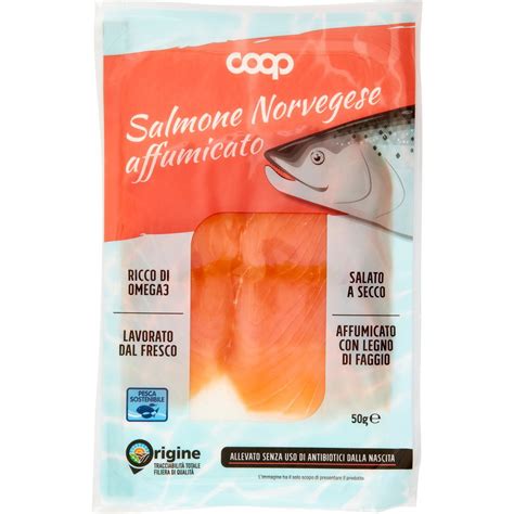 Salmone Norvegese Affumicato Con Legno Di Faggio COOP 50 G Coop Shop