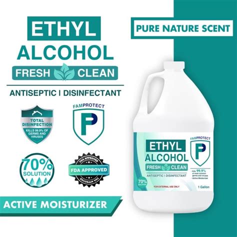 70 Ethyl Alcohol 1 Gallon Antiseptic With Moisturizer FAMPROTECT SALE