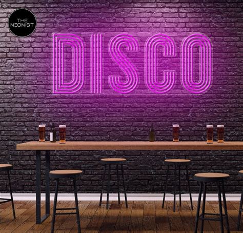 Disco Led Neon Sign Party Neon Sign Retro Wall Art Decor Etsy