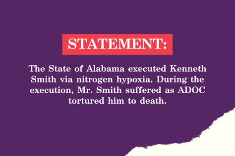 Kenneth Smith Executed by Nitrogen Hypoxia | ACLU of Alabama