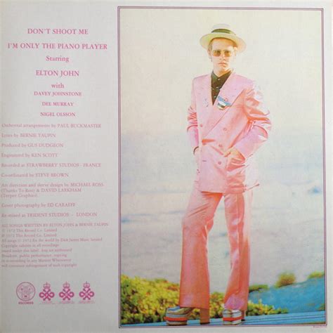 Don T Shoot Me I M Only Piano Player Elton John Lp Gatefold