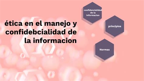 Ética En El Manejo Y Confidencialidad De La Información Principios