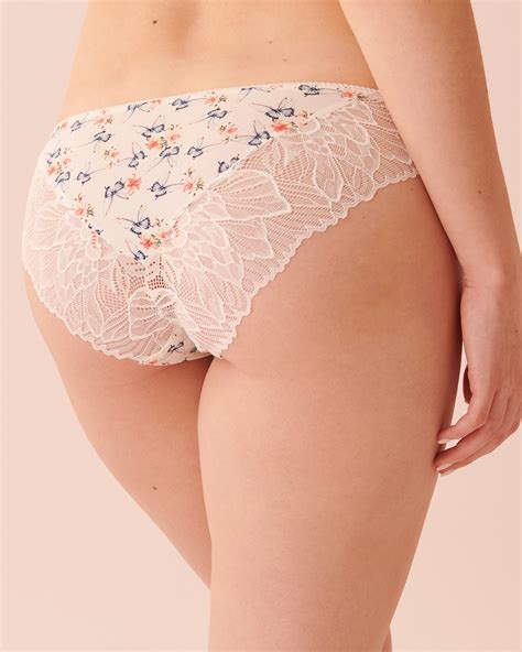 La Vie En Rose Microfiber And Lace Bikini Panty