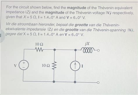 For The Circuit Shown Below Find The Magnitude Of Chegg