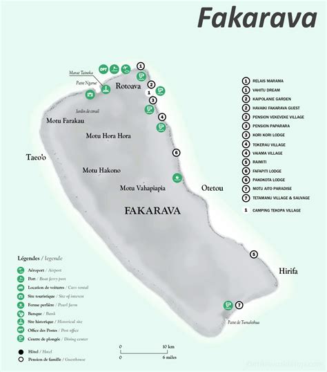 Fakarava Tourist Map Ontheworldmap