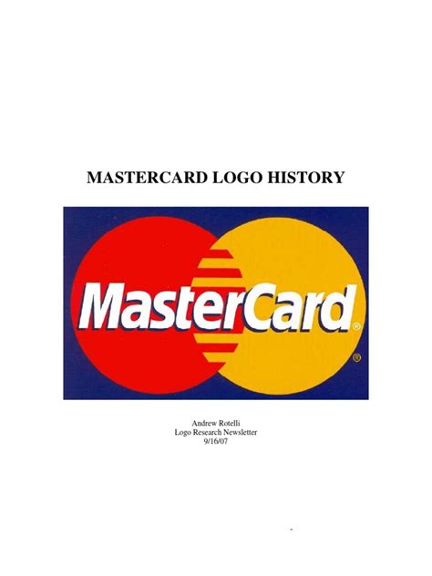 History of Master Card Logo | PDF | Master Card | Page Layout