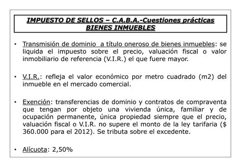 Ppt Impuesto De Sellos Aspectos P Rácticos Para Contadores Caba Y