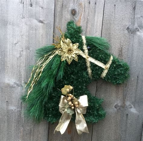 Christmas Horse Head Wreath Horse Wreath Horsehead Tack By