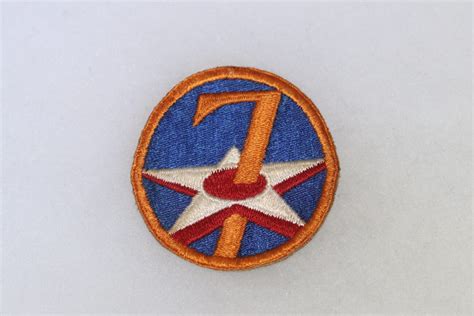 ORIGINAL WW2 US 7th ARMY AIR FORCE CLOTH SHOULDER PATCH 1 Butlers