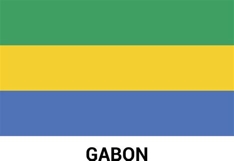 Gabon flag design vector 13370020 Vector Art at Vecteezy