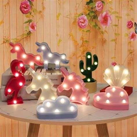 Jual T Rhottled Lampu Led Karakter Dekorasi Hias Unicorn Bintang