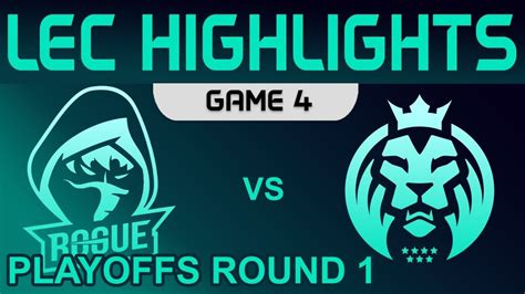 RGE Vs MAD Highlights Game 4 Playoffs Round 1 LEC Summer 2022 Rogue Vs