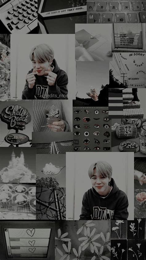 Aesthetic Jimin Black Jimin Collage Hd Phone Wallpaper Pxfuel