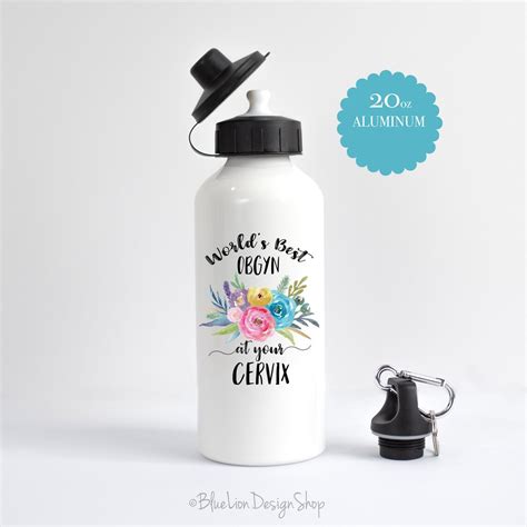 Obgyn Water Bottle Obgyn At Your Cervix Water Bottle Etsy