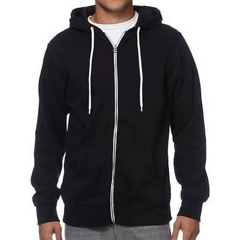 Plain L And Xl Mens Zipper Black Sweatshirt At Rs Piece In Panipat