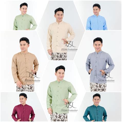 Jual Baju Muslim Koko Haibah Terompah Semi Jas Model Jasko Lengan