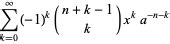 Negative Binomial Series From Wolfram MathWorld