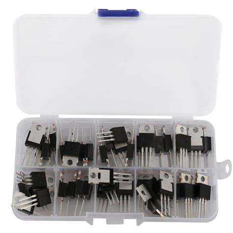 50Pcs 10Types IRF Series Mosfet Transistors Assortment Kit Including