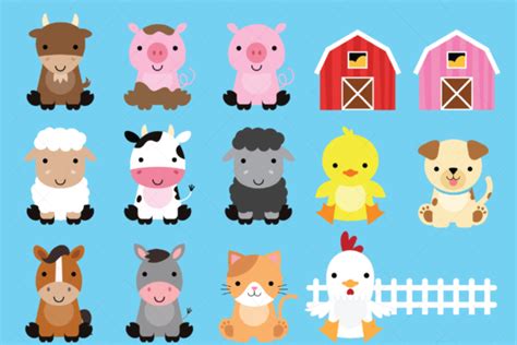 Farm Animals Clipart Graphic by ClipArtisan · Creative Fabrica