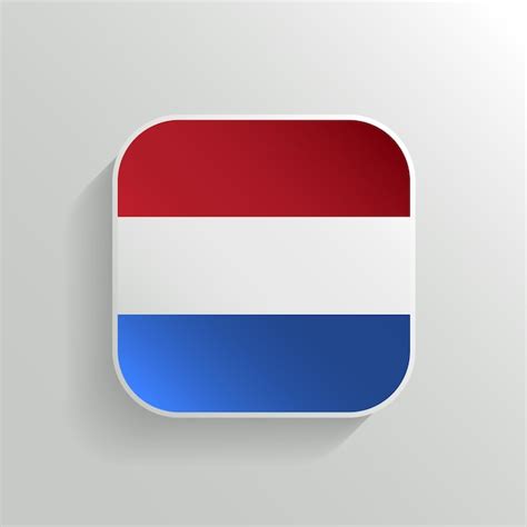 Premium Vector Vector Button Netherlands Flag Icon