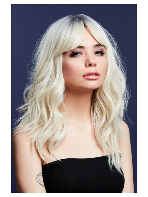 Fever Ashley Wig Ice Blonde Fancy Dress Costume