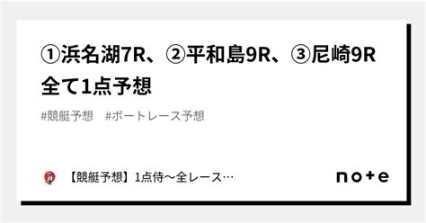 ⚔️①浜名湖7r、②平和島9r、③尼崎9r⚔️全て1点予想⚔️｜【競艇予想】1点侍～全レース1点絞りの予想屋