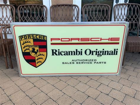 Dt Porsche Ricambi Originali Illuminated Sign X X