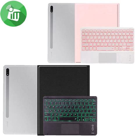 Hk S T Smart Bluetooth Keyboard Leather Case With Touchpad And Light